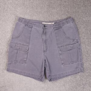 Savane Mid Rise Outdoor Hiking Cargo Shorts Flat Front Gray Size 38W